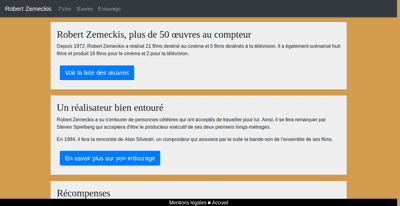Capture d'écran du site.